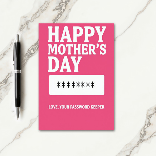 Sweet Mothers Day Fuchsia Card
