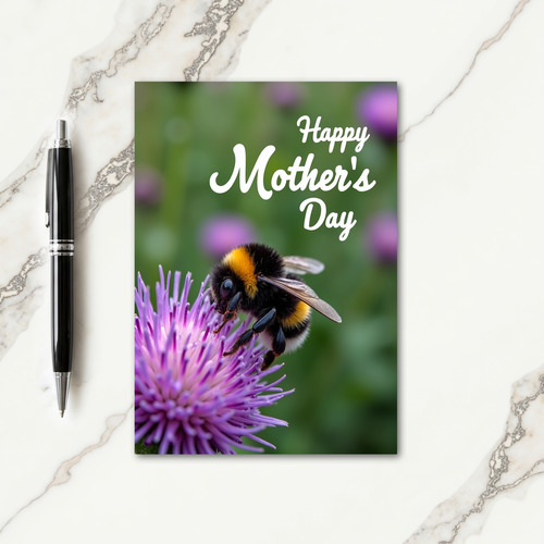 Sweet Mothers Day Fuzzy Insect Card