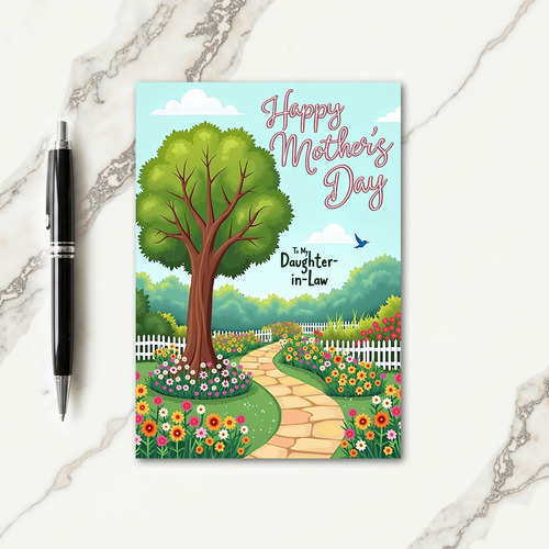 Sweet Mothers Day Garden Scene Card