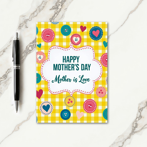 Sweet Mothers Day Gingham Card