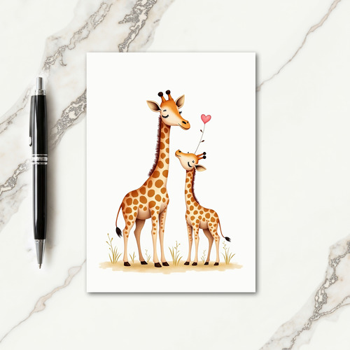 Sweet Mothers Day Giraffe Card