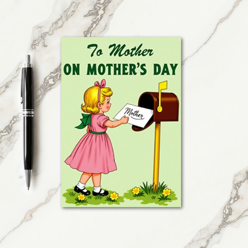 Sweet Mothers Day Girl Card
