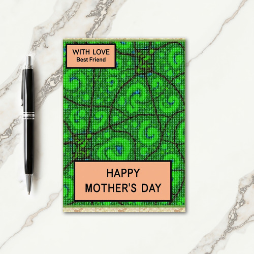 Sweet Mothers Day Green Art Card