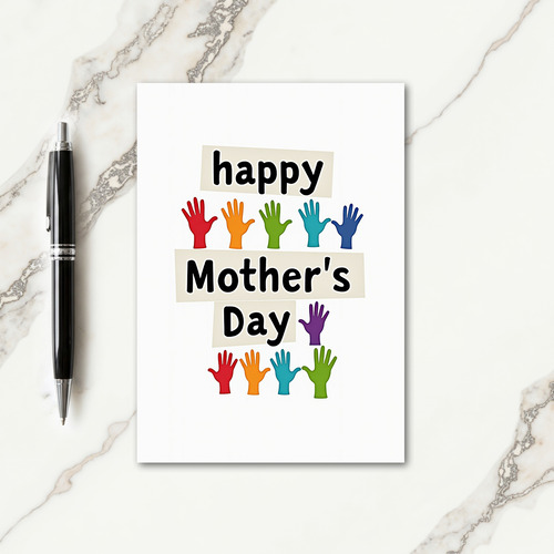 Sweet Mothers Day Hand Art Card