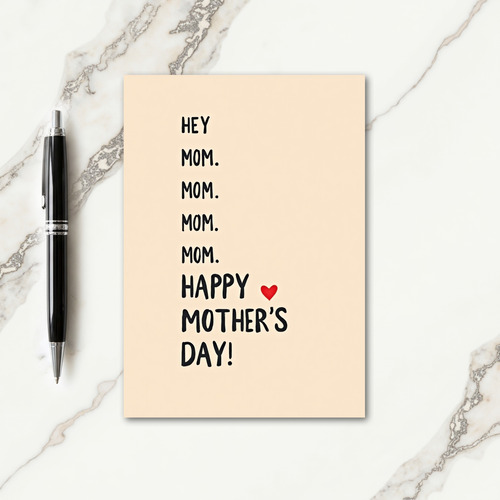 Sweet Mothers Day Hand Lettered Card