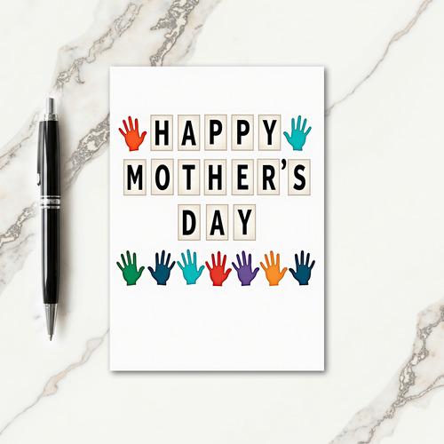 Sweet Mothers Day Handprint Card