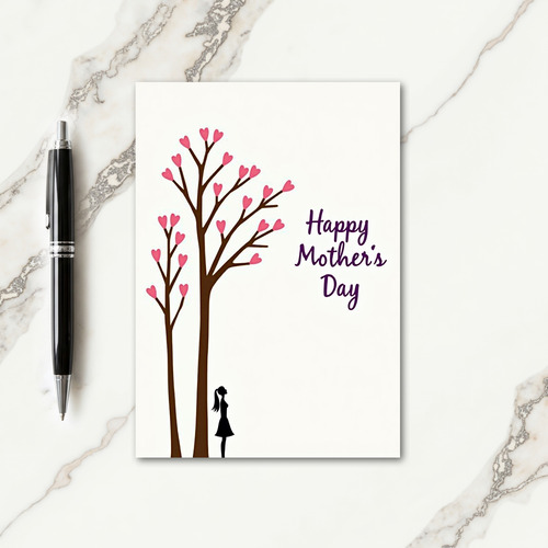 Sweet Mothers Day Heart Tree Card