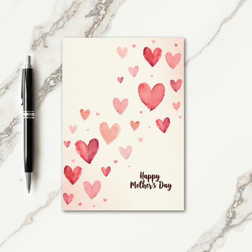 Sweet Mothers Day Hearts Art Card