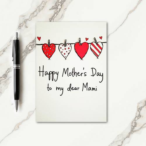 Sweet Mothers Day Hearts Design Card