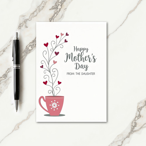 Sweet Mothers Day Hearts Vine Card