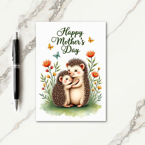 Sweet Mothers Day Hedgehog Card