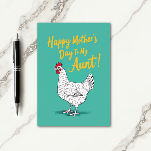 Sweet Mothers Day Hen Art Card