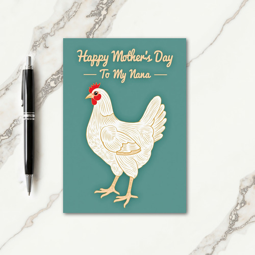 Sweet Mothers Day Hen Card