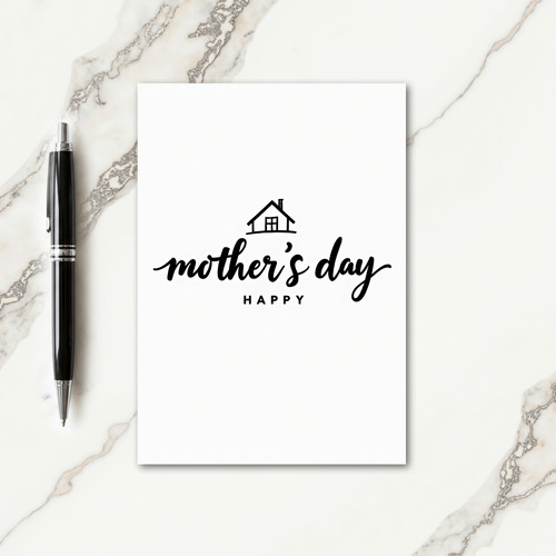 Sweet Mothers Day House Outline Card