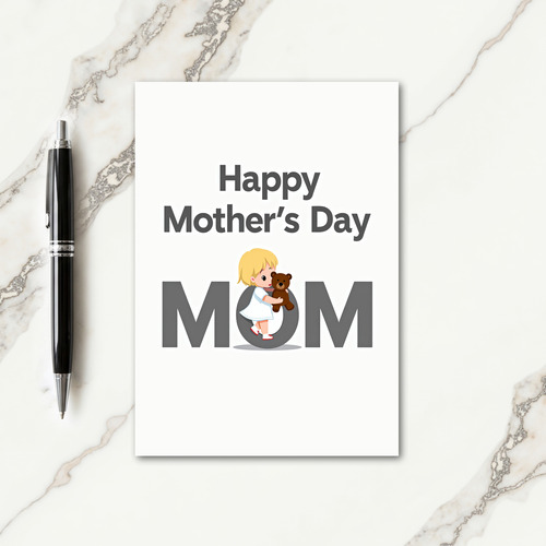 Sweet Mothers Day Illustration Card