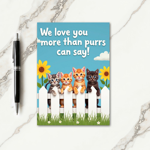 Sweet Mothers Day Kitten Card