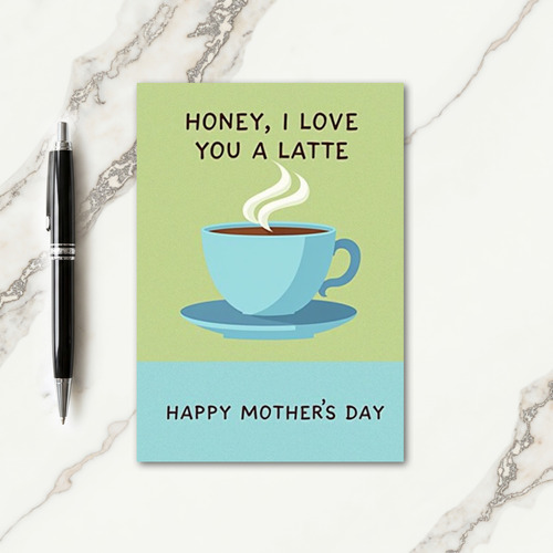 Sweet Mothers Day Latte Art Card