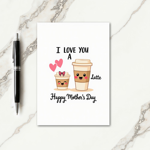 Sweet Mothers Day Latte Card