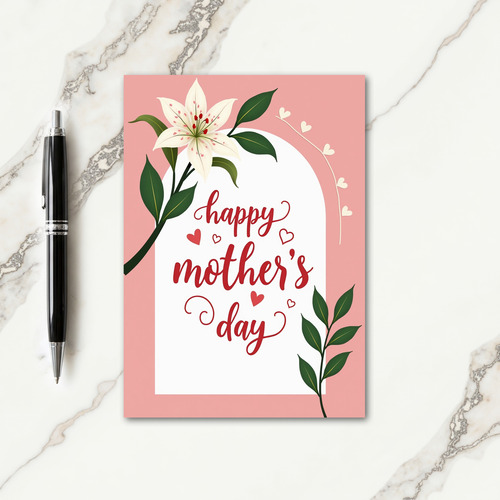 Sweet Mothers Day Lily Card