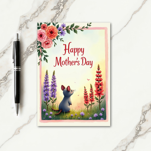 Sweet Mothers Day Mouse Scene Card