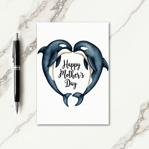 Sweet Mothers Day Orca Card