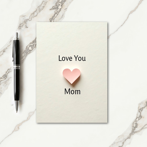Sweet Mothers Day Paper Heart Card