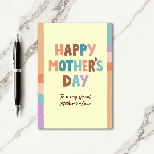 Sweet Mothers Day Pastel Blocks Card