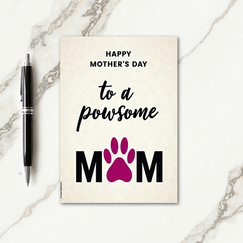 Sweet Mothers Day Paw Card