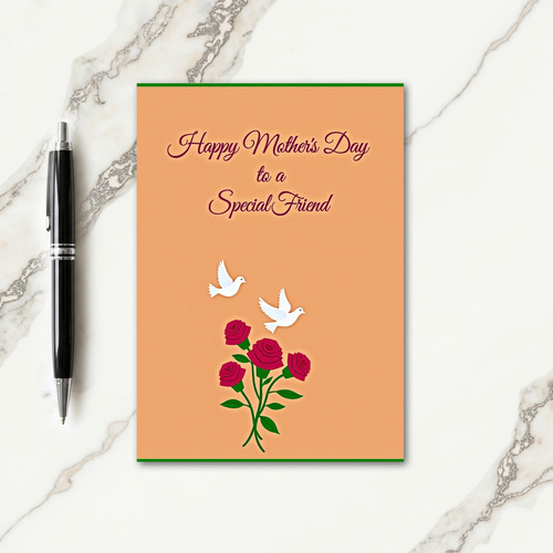 Sweet Mothers Day Peach Art Card