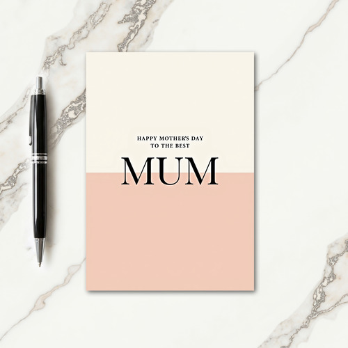 Sweet Mothers Day Peach Tone Card
