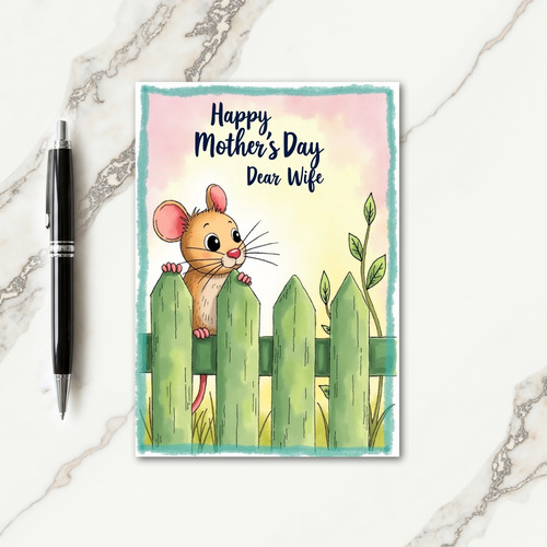 Sweet Mothers Day Peek Fence Card