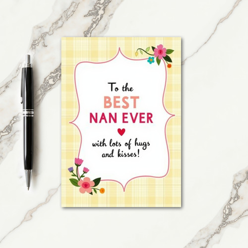 Sweet Mothers Day Plaid Art Card