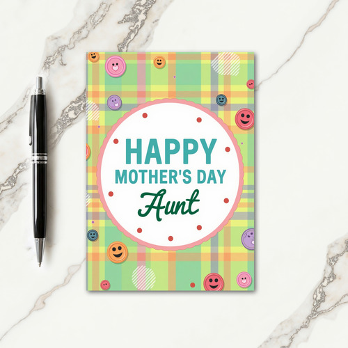 Sweet Mothers Day Plaid Pattern Card