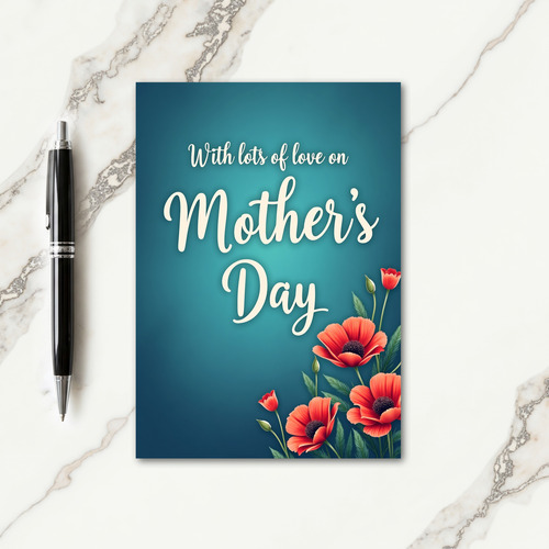 Sweet Mothers Day Poppy Art Card
