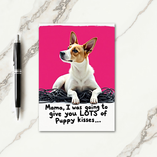 Sweet Mothers Day Puppy Wires Card
