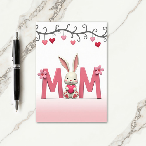 Sweet Mothers Day Rabbit Art Card