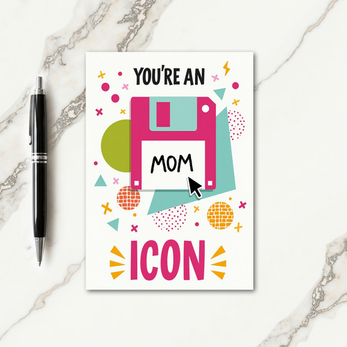 Sweet Mothers Day Retro Icon Card