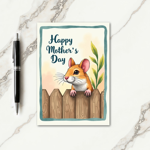 Sweet Mothers Day Rodent Art Card