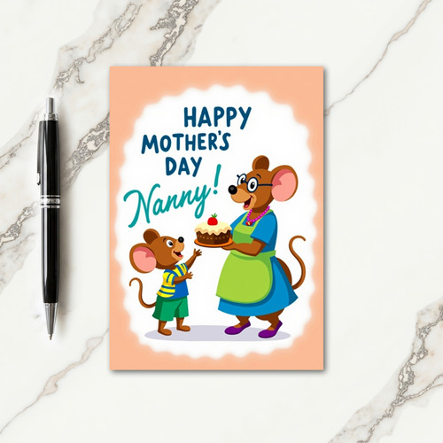 Sweet Mothers Day Rodent Baking Card