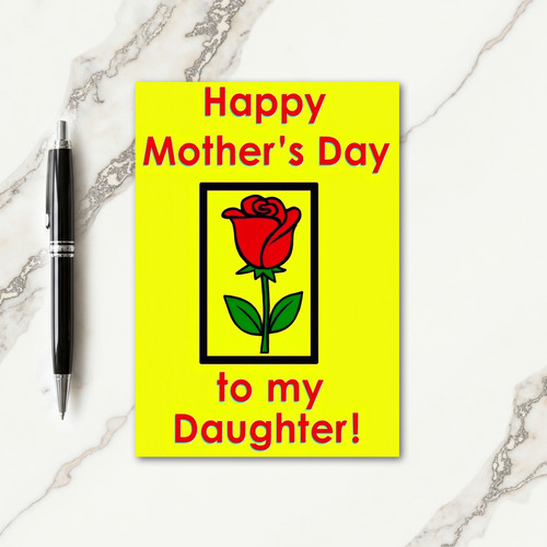 Sweet Mothers Day Rose Art Card