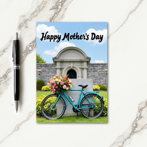 Sweet Mothers Day Rose Bicycle Card