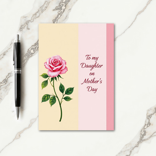 Sweet Mothers Day Rose Bloom Card