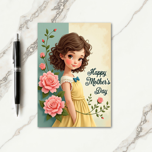 Sweet Mothers Day Rose Blossom Card