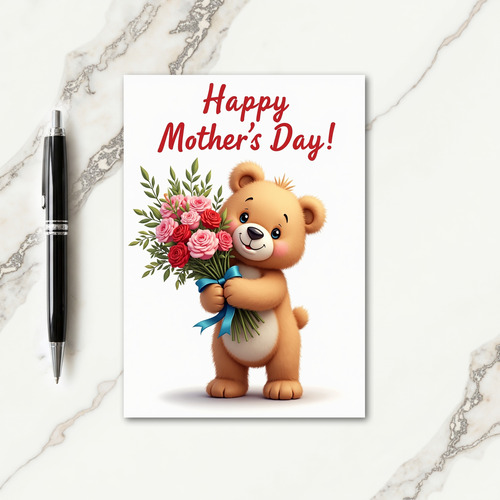 Sweet Mothers Day Rose Bouquet Card