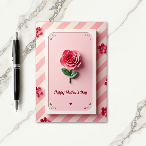 Sweet Mothers Day Rose Card
