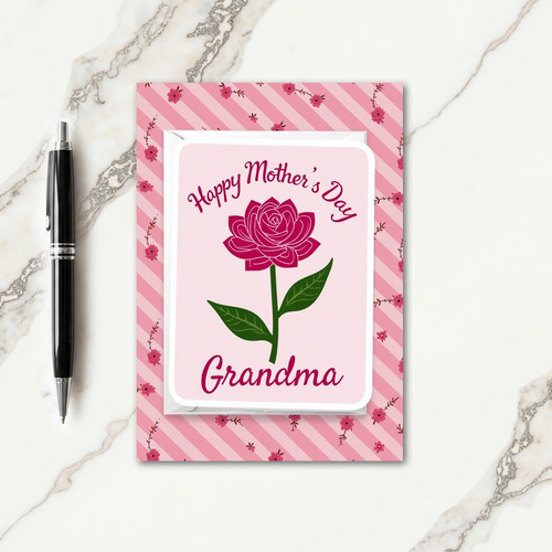 Sweet Mothers Day Rose Design Card