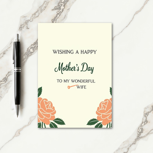 Sweet Mothers Day Roses Art Card