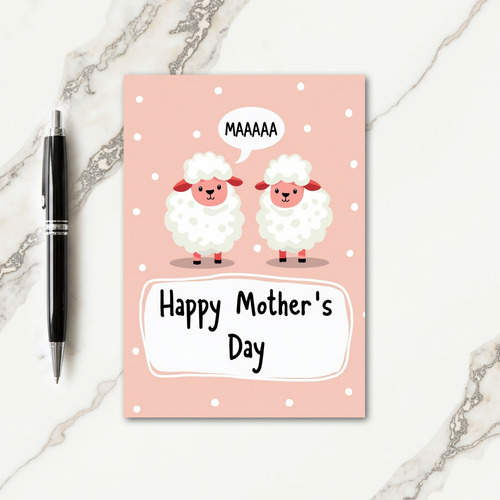 Sweet Mothers Day Sheep Card