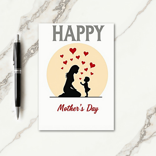Sweet Mothers Day Silhouette Card