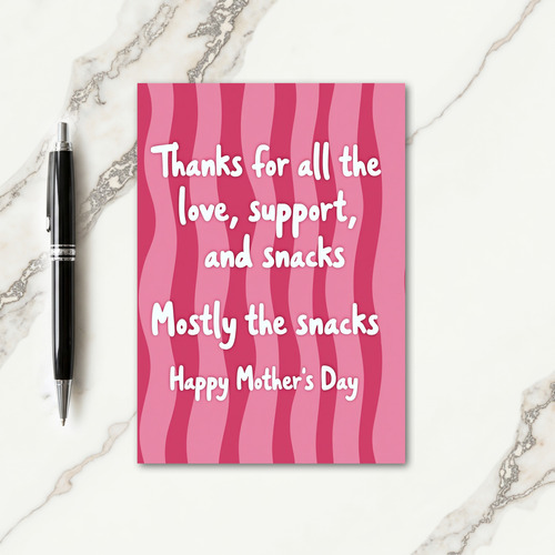 Sweet Mothers Day Snack Card